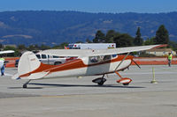 N1916C @ KWVI - KRHV-based 1953 Cessna 170B arriving at 2010 Watsonville Fly-In - by Steve Nation
