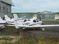 G-OSPY @ EGBJ - Parked up at Gloucester - by Manxman