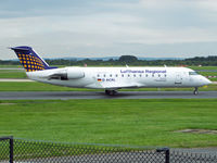 D-ACRL @ EGCC - Lufthansa Regional CRJ departing - by Manxman