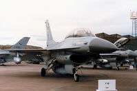 FB-19 @ EGQL - F-16B Falcon of 10 Wing Belgian Air Force on display at the 1986 RAF Leuchars Airshow. - by Peter Nicholson
