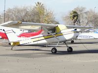 N3500L @ POC - Shielded, tied down and parked in transient parking - by Helicopterfriend