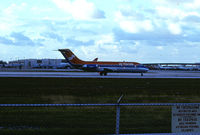 N75AF @ MIA - Taking off on 9R. Air Florida.