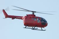G-TVAM @ EGFH - Bond Air Services air ambulance helicopter over the airport.. - by Roger Winser