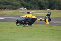 G-WONN @ EGFH - South and East Wales Police Air Support Unit helicopter (Police 32) visiting Swansea Airport. Marked POLICE on the starboard side. - by Roger Winser