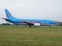 G-THOG @ EGHH - Thomsonfly B737 G-THOG departs - by Manxman