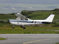 G-BARC @ EGNS - G-BARC lands - by Manxman