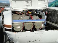 N7911A @ POC - Type: 6-cylinder air-cooled horizontally opposed aircraft piston engine
Bore: 5.25 in (133.4 mm)
Stroke: 4.25 in (108.0 mm)
Displacement: 552 in³ (9.05 L)
Dry weight: 430.72 lb dry (195.37 kg) - by Helicopterfriend