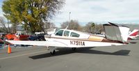 N7911A @ POC - Cowling open to show engine - by Helicopterfriend