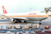 VH-EBK @ EHAM - Qantas , B747-200 Ready for dep from AMS via ATH to BKK , Aug 1983 - by Henk Geerlings