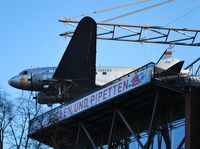 45-951 - Douglas C47B on balcony of the Deutsche Technikmuseum, Berlin. C/n is now apparently 34214 rather than the original c/n 16954. Ex N73856, G-BLFL and N951CA. I assume the rudder is receiving some attention. - by moxy