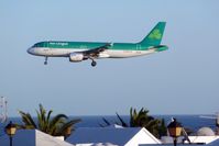 EI-DEN @ GCRR - 2005 Airbus A320-214, c/n: 2432 of Aer Lingus descends over Matagorda , Lanzarote - by Terry Fletcher