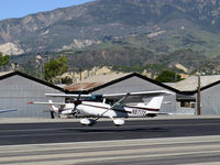N97172 @ SZP - 1984 Cessna 172P SKYHAWK II, Lycoming O-320-D2J 160 Hp, landing Rwy 22 - by Doug Robertson