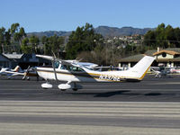 N3376E @ SZP - 1982 Cessna 182R SKYLANE II, Continental O-470-U 230 Hp, landing Rwy 22 - by Doug Robertson