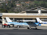 N704SL @ SZP - 1976 Cessna 150M, Continental O-200 100 Hp, taxi to Rwy 22 - by Doug Robertson