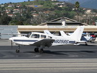 N8258S @ SZP - 1980 Piper PA-28-161 WARRIOR II, Lycoming O-320-D3G 160 Hp, landing roll Rwy 22 - by Doug Robertson