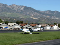 N8302X @ SZP - 1961 Cessna 172C, Continental O-300 145 Hp, landing roll Rwy 22L grass (usually see taildraggers here!) - by Doug Robertson