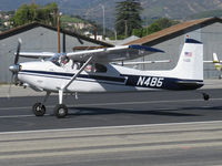 N485 @ SZP - 1959 Cessna 180B, Continental O-470 230 Hp, takeoff roll Rwy 22 - by Doug Robertson