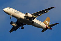 5A-LAH @ EGLL - Airbus A320-214 [4405] Libyan Airlines Home~G 08/01/2011 - by Ray Barber