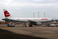 I-EEZK @ GCRR - Eurofly's 1999 Airbus A320-214, c/n: 1125 on the Lanzarote Apron covering a Meridiana flight