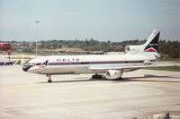 N1739D @ MCR - Delta Airlines TriStar arriving at the terminal at Manchester in May 1993. - by Peter Nicholson