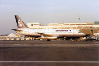 G-BGYJ @ EGNT - Boeing 737-204 of Britannia Airways parked at Newcastle in March 1993. - by Peter Nicholson