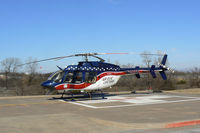 N493AE - At the Lake Granbury Medical Center Helipad - Granbury, TX