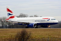 G-EUOA @ EGCC - British Airways A319 lining up on RW05L - by Chris Hall