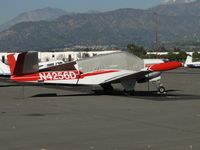 N4256D @ POC - Covered up, tied down and parked in transient parking - by Helicopterfriend