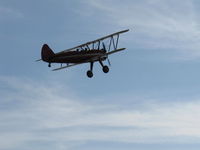 N66711 @ SZP - 1941 Boeing STEARMAN 1B75A, Jacobs R-755B2 275 Hp upgrade, Restricted, Experimental class, takeoff climb Rwy 22 - by Doug Robertson