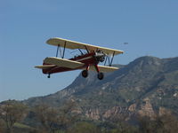 N66711 @ SZP - 1941 Boeing Stearman 1B75A, Jacobs R-755B2 275 Hp upgrade, Restricted, Experimental class, takeoff climb Rwy 22 - by Doug Robertson