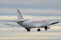 G-CGET @ EGCC - Jet2 B737 on approach for RW05L - by Chris Hall