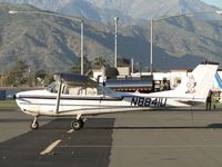 N8841U @ POC - Parked in transient parking - by Helicopterfriend