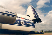 RA-82046 @ STN - HeavyLift-VolgaDneper Cargo Airlines , AN-124-100 - by Henk Geerlings