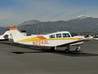 N2243L @ POC - Parked in transient parking - by Helicopterfriend