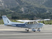 N5266R @ SZP - 1974 Cessna 172M SKYHAWK, Lycoming O-320-E2D 150 Hp, landing roll rwy 22 - by Doug Robertson