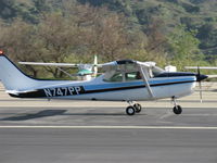 N747PP @ SZP - 1980 Cessna R182 SKYLANE RG, Lycoming O-540-J3C5D 235 Hp, landing roll Rwy 22 - by Doug Robertson
