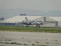 N71HE @ CNO - Landing on runway 26R - by Helicopterfriend