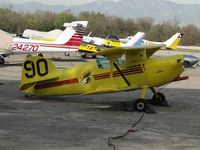 N90QB @ AJO - Parked and tied down - by Helicopterfriend