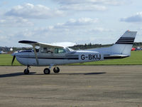 G-BKIJ @ EGSU - Visitor during Helitech