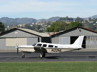 N22NL @ SZP - 1987 Piper PA-32-301T TURBO SARATOGA SP TC, Lycoming TIO-540-S1AD, landing roll Rwy 22 - by Doug Robertson