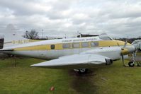 G-ALCU @ EGBE - Although painted as G-ALVD at the Midland Air Museum - this aircraft is De Havilland DH104 DOVE 2, c/n: 04022 which actually wore marks G-ALCU in service - by Terry Fletcher