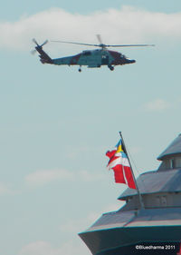 6022 - Flying over the Disney Magic cruise ship at Castaway Cay.