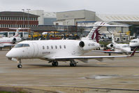A7-CEC @ EGGW - Qatar Airways Executive's 2005 Bombardier Aircraft BD-100 Challenger 300, c/n: 20042 at Luton - by Terry Fletcher
