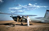 N9194C @ OV7 - At Kayenta Airport in the northern part of the Navajo reservation 15 miles from Monument Valley.  We flew 94 Charlie from coast to coast and received our instrument and commercial ratings flying it.  Always reliable.  On one hot summer day Mary & I took 9 - by Corning Benton