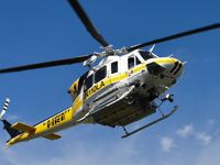 N110LA @ POC - Slowing down to turn right and enter LACO Fire helipad area - by Helicopterfriend
