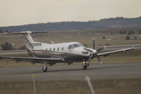 N786WM @ KBIL - Pilatus PC-12 taxi's to runway 28R
