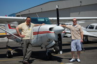 N6141R @ KBFI - Wings Aloft Ramp at Boeing Field.  CFIs Bubba Vaughn and Kevin Zeznick.  Four-One Romeo, Bubba and Kevin were featured in the Nov 2009 issue of FLYING MAGAZINE under I Learned About Flying From That (Snatched by a vortex). - by William S. 