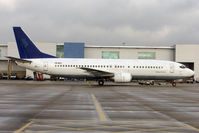 YR-BAJ @ EGGW - Blue Air's Boeing 737-430, c/n: 27002 - by Terry Fletcher