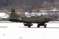 3H-FO @ LOWI - Austrian Air Forces
PC 7 arms with 2x 12.7 mm of machine gun M3P Browning in HMP-250 Pods of FN Herstal, 250 shots, total weight per Pod: 116 kg - by Delta Kilo