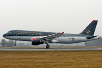 JY-AYI @ LOWL - Royal Wings Airbus A320-212 landing in LOWL/LNZ